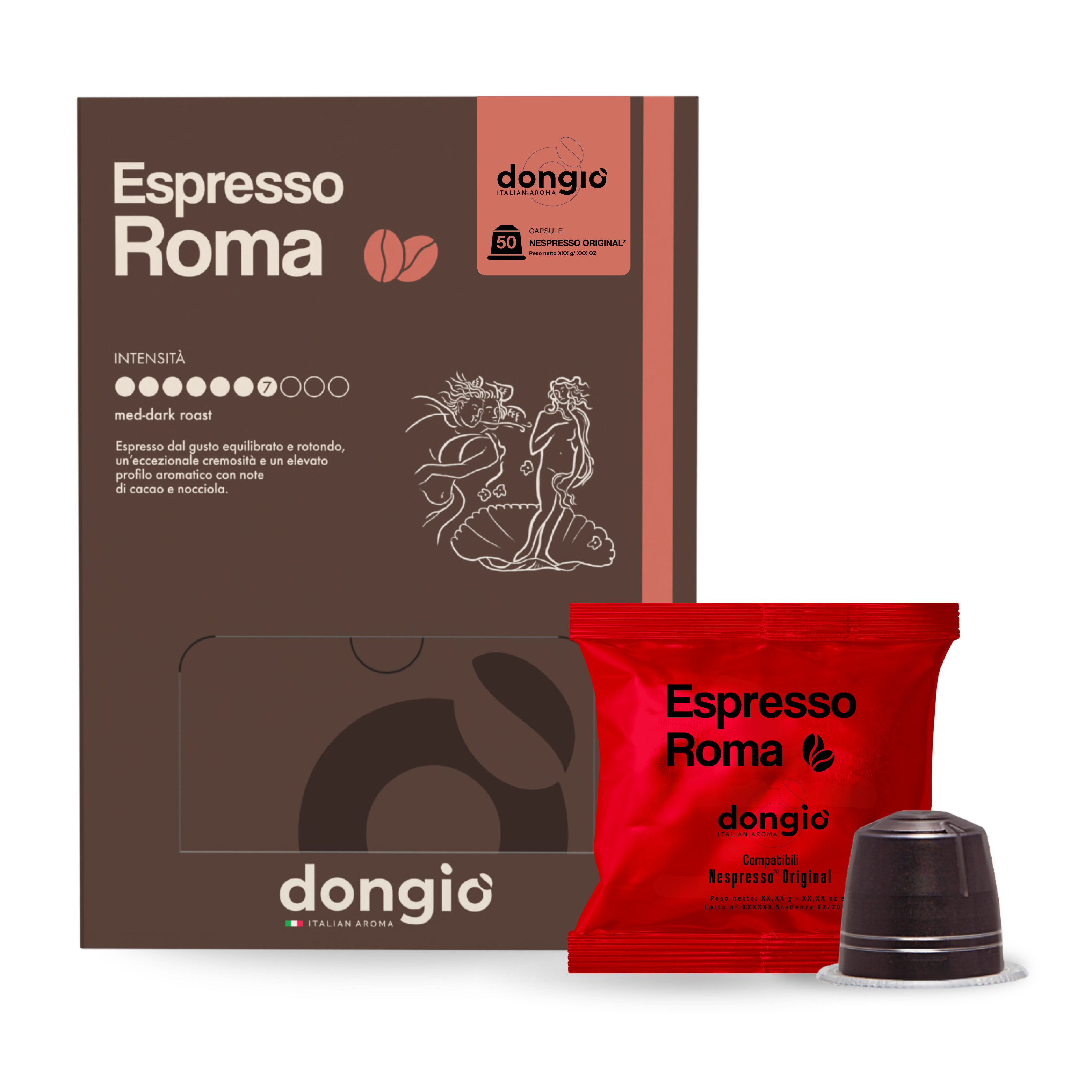 Espresso Roma -- 50 Capsule compatibili Nespresso® Original