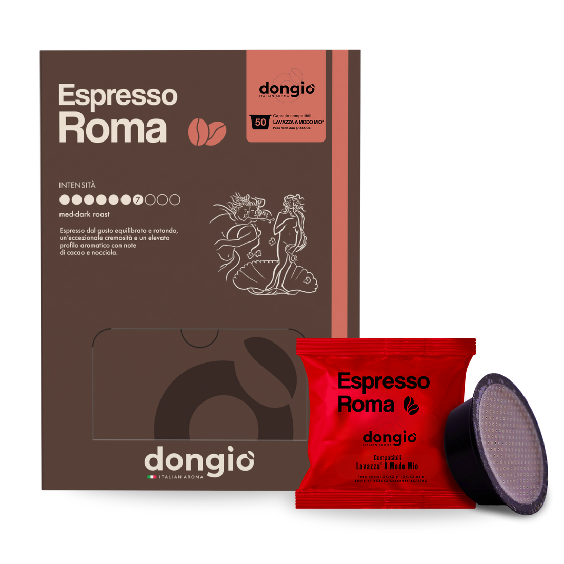 Espresso Roma -- 50 Capsule compatibili Lavazza® A Modo Mio
