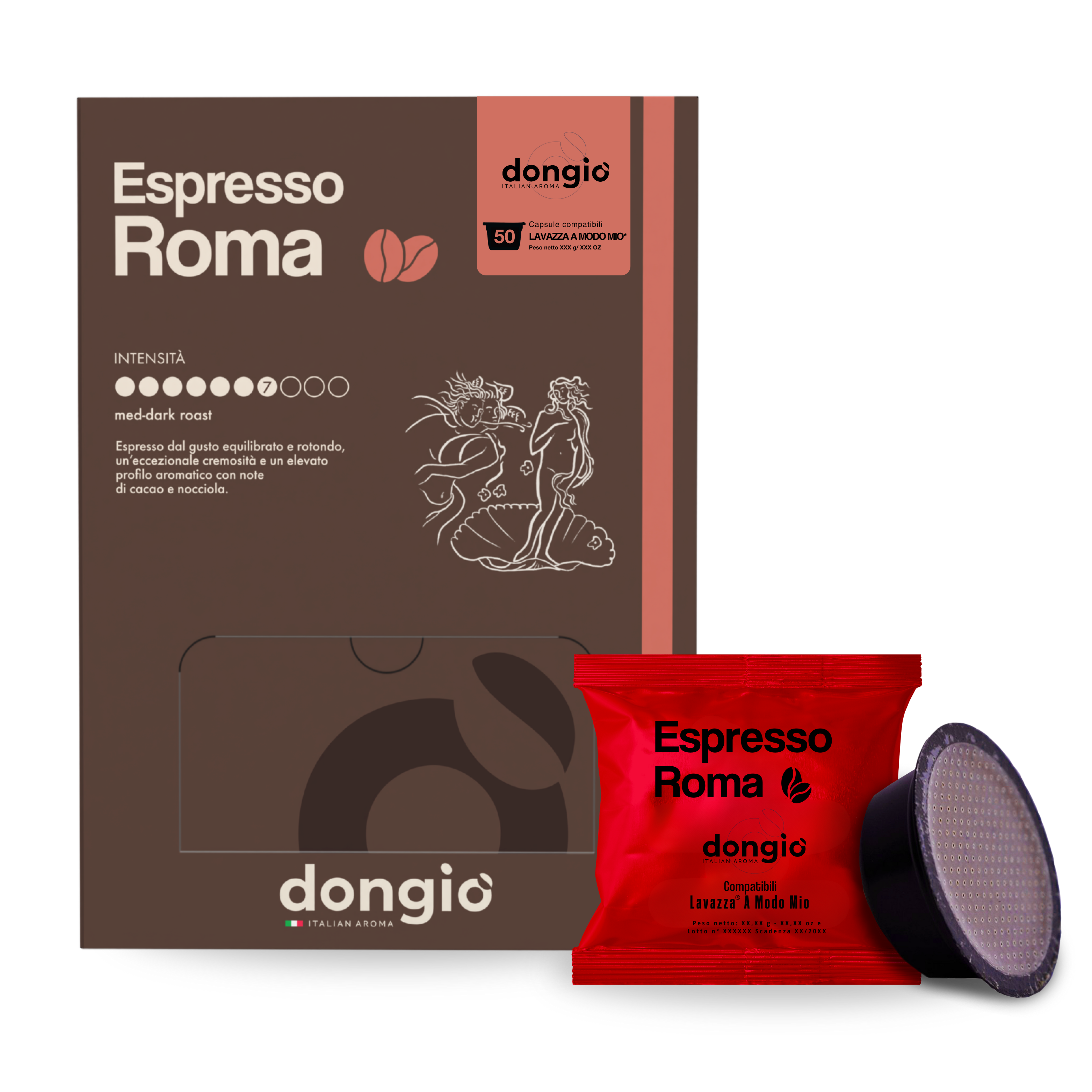 Espresso Roma -- 50 Capsule compatibili Lavazza® A Modo Mio