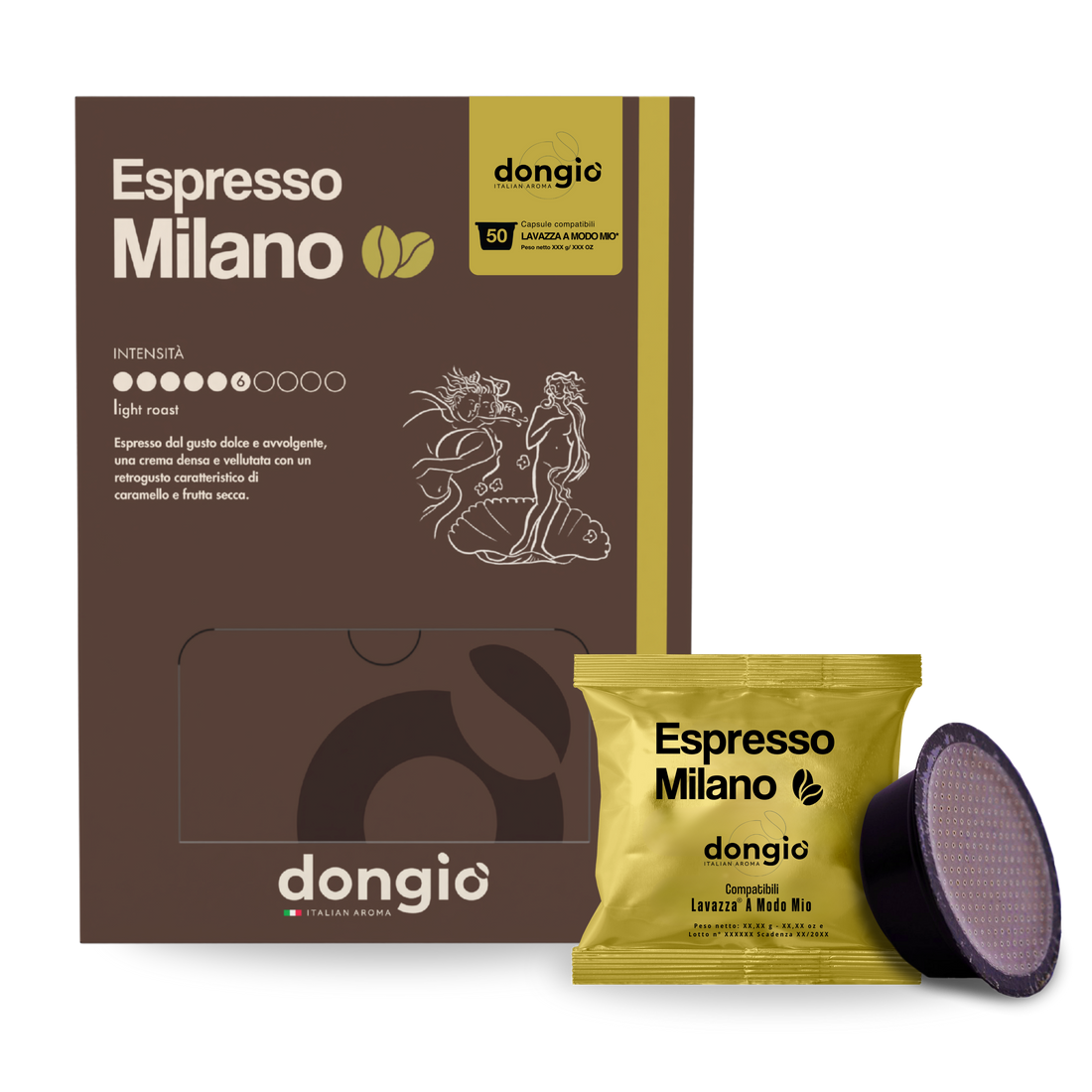 Espresso Milano -- 50 Capsule compatibili Lavazza "A Modo Mio"